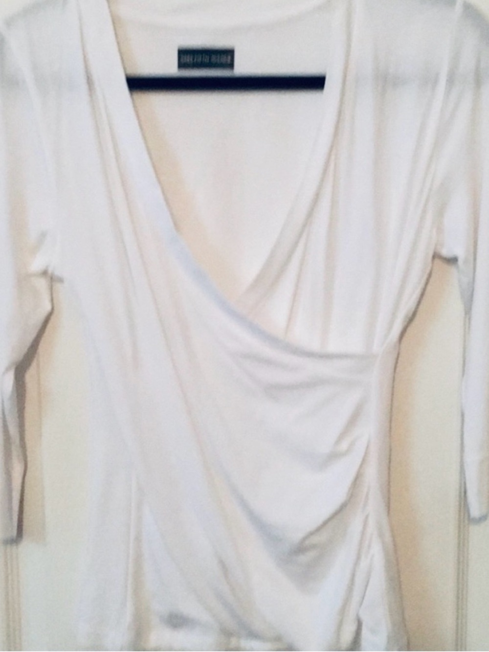 Saks Fifth  Avenue White Wrap Blouse